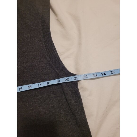 Mens Gap Italian Merino Wool V-Neck Sleeveless Sweater Vest Charcoal Gray L - Picture 4 of 4